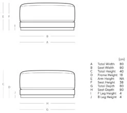 Swoon Denver Velvet Ottoman Footstool - Taupe 11 Swoon Denver Velvet Ottoman Footstool - Taupe -Home Sales Store 1971774 R E001