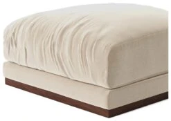 Swoon Denver Velvet Ottoman Footstool - Taupe 13 Swoon Denver Velvet Ottoman Footstool - Taupe -Home Sales Store 1971774 R Z004A