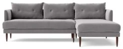 Swoon Kalmar Velvet Right Hand Corner Sofa - Silver Grey -Home Sales Store 1973239 R Z003A