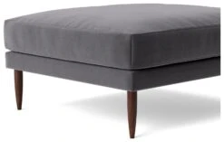 Swoon Kalmar Velvet Ottoman Footstool - Granite Grey -Home Sales Store 1974434 R Z004A