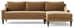 Swoon Turin Velvet Right Hand Corner Sofa - Biscuit 13 Swoon Turin Velvet Right Hand Corner Sofa - Biscuit -Home Sales Store 1991527 R Z003A