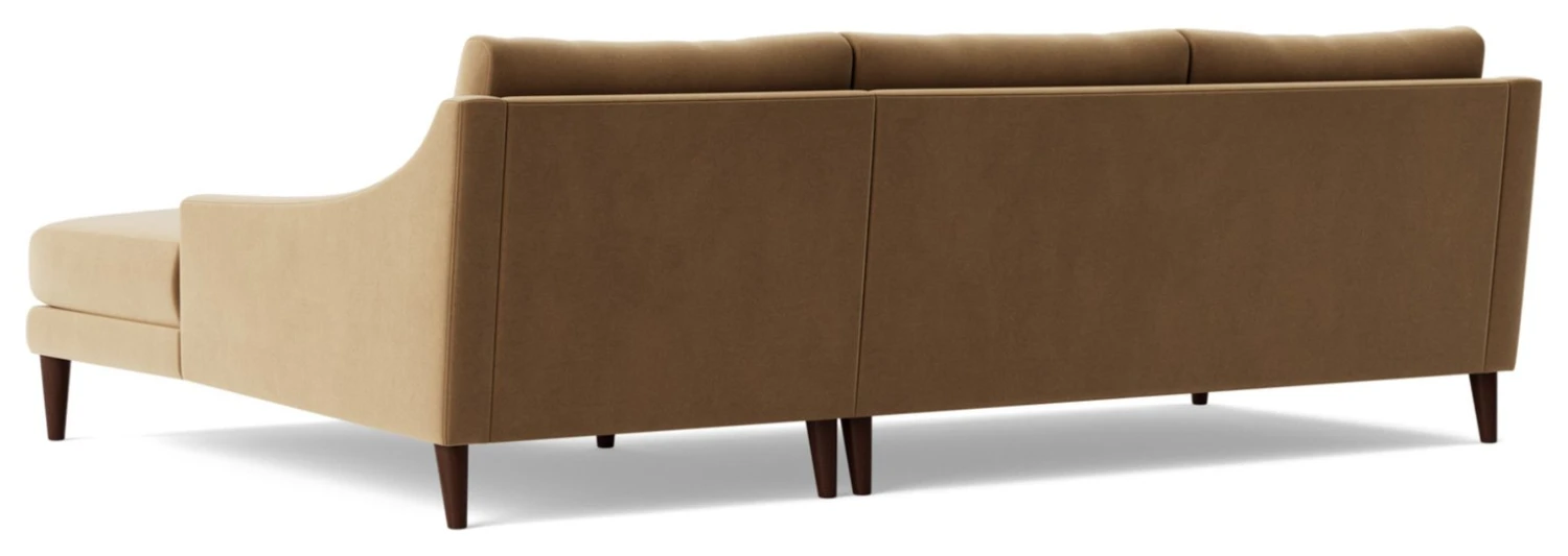 Swoon Turin Velvet Right Hand Corner Sofa - Biscuit 9 Swoon Turin Velvet Right Hand Corner Sofa - Biscuit - Image 7