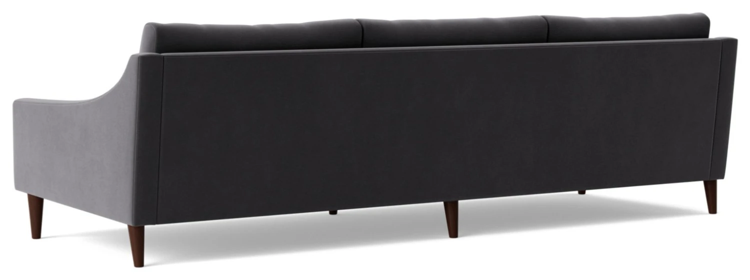 Swoon Turin Velvet 4 Seater Sofa - Granite Grey 9 Swoon Turin Velvet 4 Seater Sofa - Granite Grey - Image 7