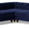 Swoon Winston Velvet 5 Seater Corner Sofa - Ink Blue -Home Sales Store 1993398 R Z001A
