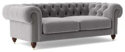 Swoon Winston Velvet 3 Seater Sofa - Silver Grey -Home Sales Store 1994971 R Z006A