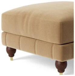 Swoon Winston Velvet Ottoman Footstool - Biscuit 13 Swoon Winston Velvet Ottoman Footstool - Biscuit -Home Sales Store 1995389 R Z004A