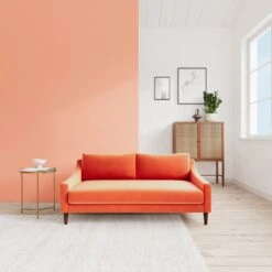 Swoon Turin Velvet 2 Seater Sofa - Burnt Orange -Home Sales Store 1995994 R Z001C