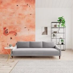 Swoon Turin Velvet 3 Seater Sofa - Silver Grey -Home Sales Store 1996106 R Z001C