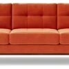 Swoon Berlin Velvet 3 Seater Sofa - Burnt Orange -Home Sales Store 1996876 R Z001A