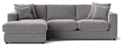 Swoon Althaea Velvet Left Hand Corner Sofa - Silver Grey -Home Sales Store 1997459 R Z002A