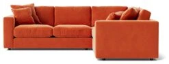 Swoon Althaea Velvet 5 Seater Corner Sofa - Burnt Orange -Home Sales Store 1998070 R Z003A