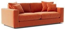 Swoon Althaea Velvet 3 Seater Sofa - Burnt Orange -Home Sales Store 1998647 R Z006A