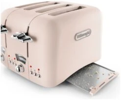 De'Longhi CT04.PK Argento Flora 4 Slice Toaster - Pink -Home Sales Store 1998795 R Z003A