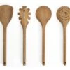 Habitat Global 4 Piece Wooden Utensils Set - Natural -Home Sales Store 1998915 R Z001A