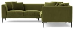 Swoon Alena Velvet 5 Seater Corner Sofa - Fern Green -Home Sales Store 1999471 R Z004A