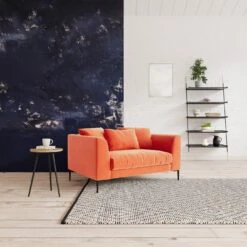 Swoon Alena Velvet Cuddle Chair - Burnt Orange -Home Sales Store 1999945 R Z001C