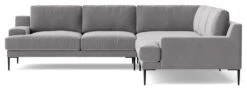 Swoon Almera Velvet 5 Seater Corner Sofa - Silver Grey -Home Sales Store 2000778 R Z003A