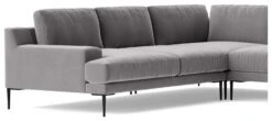 Swoon Almera Velvet 5 Seater Corner Sofa - Silver Grey -Home Sales Store 2000778 R Z004A