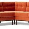 Swoon Berlin Velvet 5 Seater Corner Sofa - Burnt Orange 1 Swoon Berlin Velvet 5 Seater Corner Sofa - Burnt Orange -Home Sales Store 2001526 R Z001A
