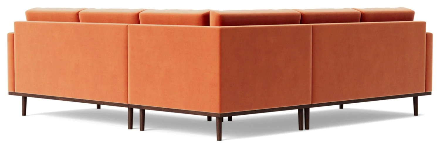 Swoon Berlin Velvet 5 Seater Corner Sofa - Burnt Orange 9 Swoon Berlin Velvet 5 Seater Corner Sofa - Burnt Orange - Image 7