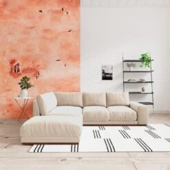 Swoon Denver Velvet Left Hand Corner Sofa - Taupe -Home Sales Store 2003713 R Z001C