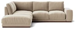 Swoon Denver Velvet Left Hand Corner Sofa - Taupe -Home Sales Store 2003713 R Z002A