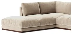 Swoon Denver Velvet Left Hand Corner Sofa - Taupe -Home Sales Store 2003713 R Z004A