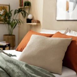 Habitat Textured Plain Cushion - Cream - 50x50cm 7 Habitat Textured Plain Cushion - Cream - 50x50cm -Home Sales Store 2005395 R Z001C