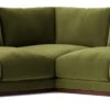 Swoon Denver Velvet 5 Seater Corner Sofa - Fern Green -Home Sales Store 2005670 R Z001A