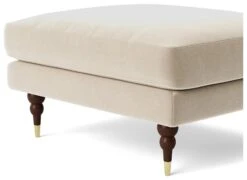 Swoon Charlbury Velvet Ottoman Footstool - Taupe -Home Sales Store 2006198 R Z004A