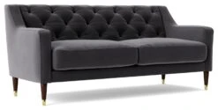 Swoon Pritchard Velvet 2 Seater Sofa - Granite Grey -Home Sales Store 2006772 R Z006A