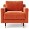 Swoon Rieti Velvet Armchair - Burnt Orange -Home Sales Store 2007386 R Z001A