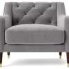 Swoon Pritchard Velvet Armchair - Silver Grey -Home Sales Store 2007795 R Z001A