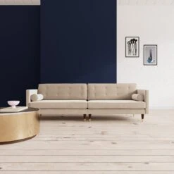 Swoon Porto Velvet 4 Seater Sofa - Taupe -Home Sales Store 2008158 R Z001C