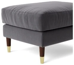 Swoon Rieti Velvet Ottoman Footstool - Granite Grey 13 Swoon Rieti Velvet Ottoman Footstool - Granite Grey -Home Sales Store 2009016 R Z004A