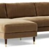 Swoon Rieti Velvet Left Hand Corner Sofa - Biscuit -Home Sales Store 2009676 R Z001A