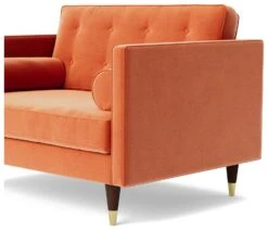 Swoon Porto Velvet Cuddle Chair - Burnt Orange -Home Sales Store 2011798 R Z005A