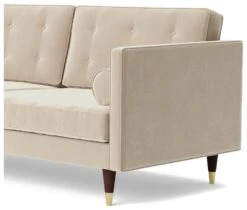Swoon Porto Velvet 2 Seater Sofa - Taupe -Home Sales Store 2012096 R Z004A