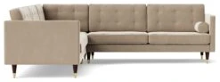 Swoon Porto Velvet 5 Seater Corner Sofa - Taupe -Home Sales Store 2012601 R Z003A