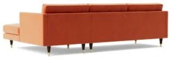 Swoon Porto Velvet Right Hand Corner Sofa - Burnt Orange -Home Sales Store 2013071 R Z004A