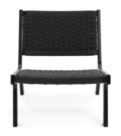Habitat Faro Woven Paper Rope And Oak Accent Chair - Black -Home Sales Store 2013112 R Z001A