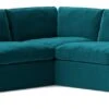 Swoon Seattle Velvet 5 Seater Corner Sofa - Kingfisher Blue -Home Sales Store 2015725 R Z001A