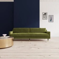 Swoon Rieti Velvet 4 Seater Sofa - Fern Green -Home Sales Store 2016494 R Z001C