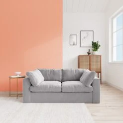 Swoon Seattle Velvet 2 Seater Sofa - Silver Grey -Home Sales Store 2017572 R Z001C