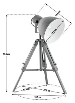 Habitat Loft Living Tripod Table Lamp - Grey -Home Sales Store 2017596 R E001