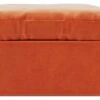 Swoon Seattle Velvet Ottoman Footstool - Burnt Orange -Home Sales Store 2017682 R Z001A