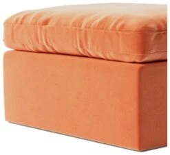 Swoon Seattle Velvet Ottoman Footstool - Burnt Orange -Home Sales Store 2017682 R Z004A