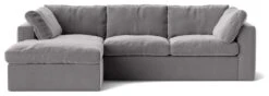 Swoon Seattle Velvet Left Hand Corner Sofa - Silver Grey -Home Sales Store 2017792 R Z002A