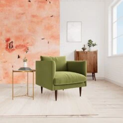 Swoon Luna Velvet Armchair - Fern Green -Home Sales Store 2023092 R Z001C