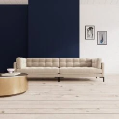 Swoon Landau Velvet 4 Seater Sofa - Taupe 10 Swoon Landau Velvet 4 Seater Sofa - Taupe -Home Sales Store 2023205 R Z001C